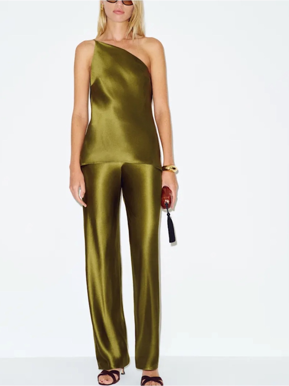 Reformation Samantha Silk Two Piece